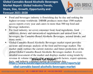 Cannabis-Based Alcoholic Beverages Market- FOOD & BEVERAGES