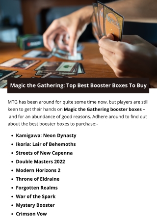 Magic the Gathering: Top Best Booster Boxes To Buy