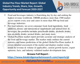 Pea Flour Market- FOOD & BEVERAGES