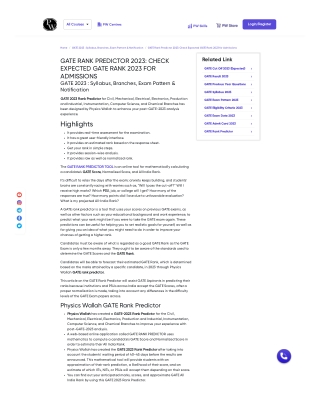 2023 GATE Rank Predictor - Predict Your Rank and Prepare Smarter  | GATE Wallah