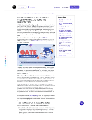 GATE Rank Predictor 2023 - Accurately Predict Your Rank and Prepare Better|  GAT