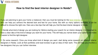 Best Interior Designers in Noida