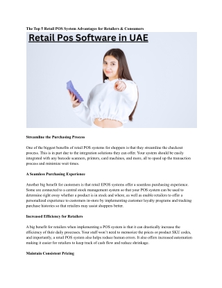 Retail Pos Software in UAE