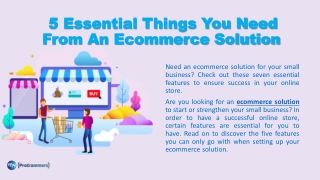 Ecommerce Solution