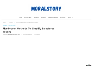 Five Proven Methods To Simplify Salesforce Testing