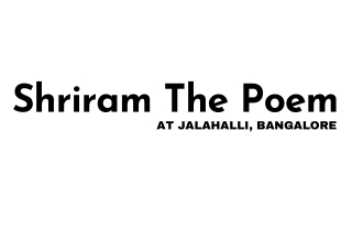 Shriram The Poem at Jalahalli, Bangalore E brochure