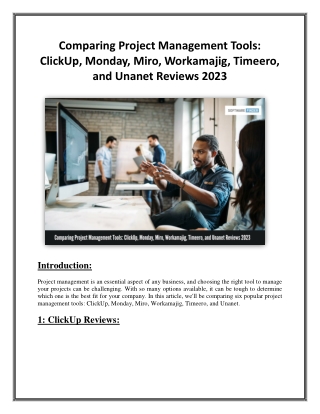 Comparing Project Management Tools