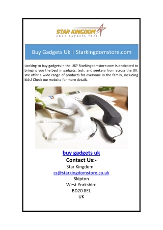 Buy Gadgets Uk | Starkingdomstore.com