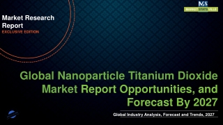 Nanoparticle Titanium Dioxide Market to Reach US$ 13,840.5 million by 2027