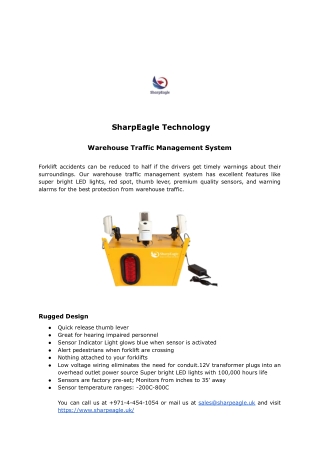 Warehouse Traffic Management System