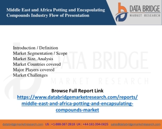 Middle East and Africa Potting and Encapsulating Compounds