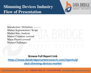 Slimming Devices Market  Scope