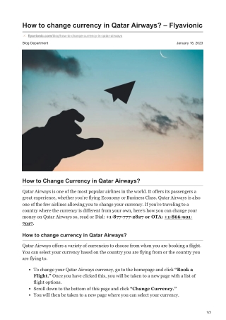 How to change currency in Qatar Airways