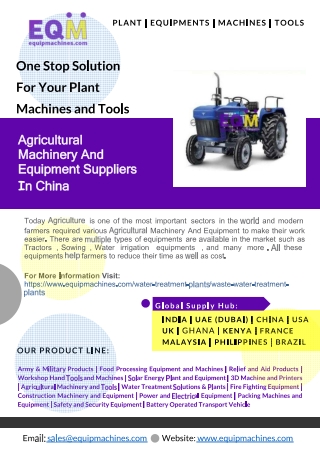 Agricultural Machinery And Equipment Suppliers In China