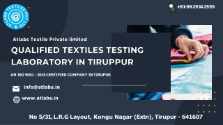 Best Cloth Testing Laboratory in Tiruppur