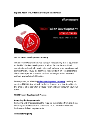 TRON Token Development