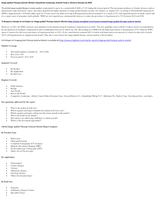 Image-guided Therapy Systems Market