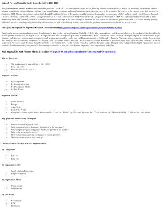 Network Forensic Market