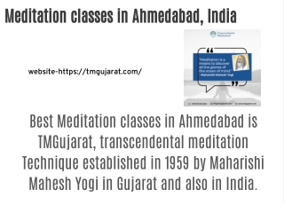 Meditation classes in Ahmedabad, India