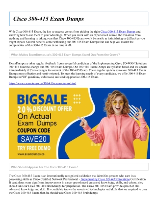 Cisco 300-415 Exam Dumps