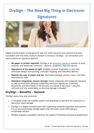 DrySign - The Next Big Thing in Electronic Signatures