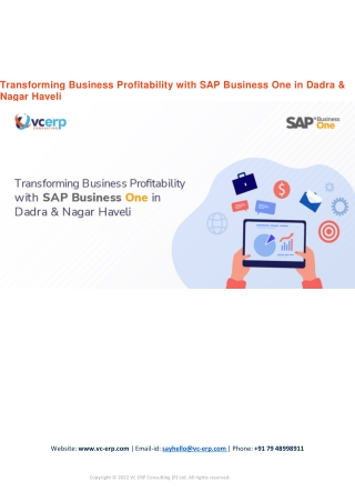 Transforming Business Profitability with SAP Business One in Dadra & Nagar Havel