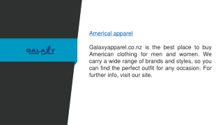 Americal Apparel  Galaxyapparel.co.nz