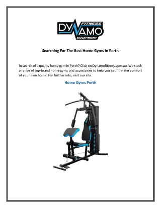 Searching For The Best Home Gyms In Perth