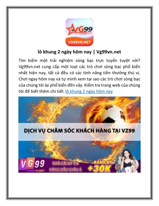 lô khung 2 ngày hôm nay  Vg99vn.net