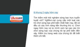 lô khung 2 ngày hôm nay  Vg99vn.net