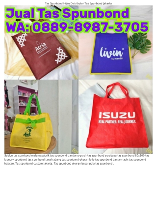 O88ᑫ•8ᑫ8ᜪ•3ᜪO5 (WA) Grosir Tas Spunbond Jual Tas Spunbond Polos Murah