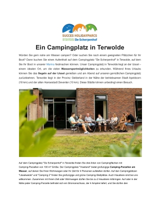 Ein Campingplatz in Terwolde