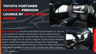 Toyota Fortuner Modified Premium Lounge