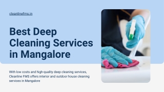 Best Deep Cleaning Services in Mangalore