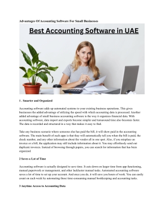 Best Accounting Software in UAE