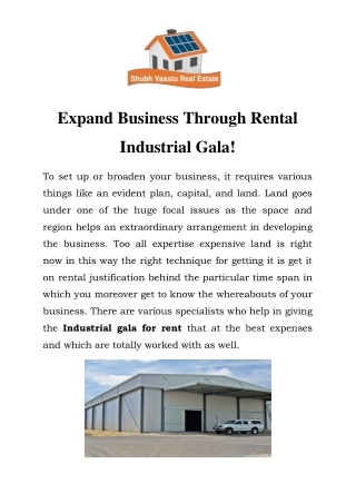 Industrial Gala For Rent In Bhiwandi Call-9319501503