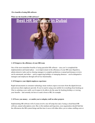 Best HR Software in Dubai