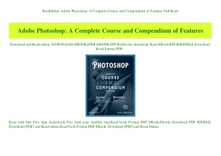 ReadOnline Adobe Photoshop A Complete Course and Compendium of Features Full Book