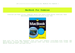 [[F.r.e.e D.o.w.n.l.o.a.d R.e.a.d]] MacBook For Dummies (E.B.O.O.K. DOWNLOAD^