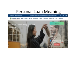 Personal Loan Meaning