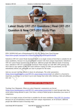 Latest Study CRT-251 Questions | Real CRT-251 Question & New CRT-251 Study Plan