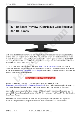 ITS-110 Exam Preview | CertNexus Cost Effective ITS-110 Dumps