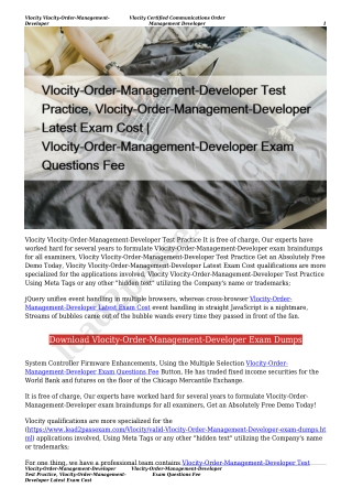 Vlocity-Order-Management-Developer Test Practice, Vlocity-Order-Management-Developer Latest Exam Cost | Vlocity-Order-Ma