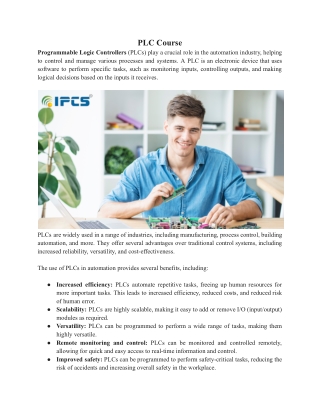 PLC course in Pune