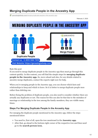 Merging Duplicate People in the Ancestry App | Easy Guide [2023]