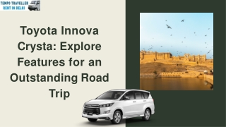 Toyota Innova  Crysta: Explore  Features for an  Outstanding Road  Trip