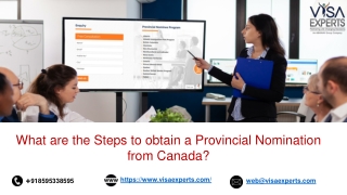 What are the Steps to obtain a Provincial Nomination from Canada