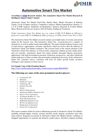 Automotive Smart Tire Market