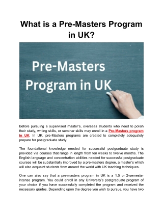 Pre-Masters Program in UK for Indian Students | AEC Overseas