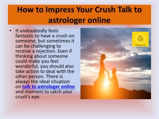 How to Impress Your Crush Talk to astrologer online